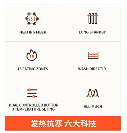 21 Heated Vest Zones Electric Heated Jackets Men Women Sportswear Heated Coat Graphene Heat Coat USB Heating Jacket for Camping