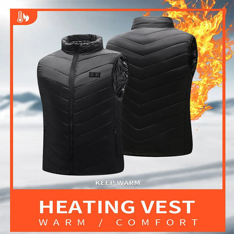 21 Heated Vest Zones Electric Heated Jackets Men Women Sportswear Heated Coat Graphene Heat Coat USB Heating Jacket for Camping